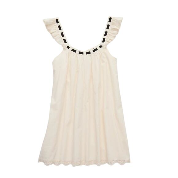 Aerie Femme Bow Nightie New With Tags Size XXL Off White Cotton - Picture 5 of 16